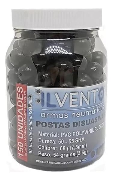 Postas De Pvc Il Vento Calibre .68(17,5mm) Disuasiva X60 Un