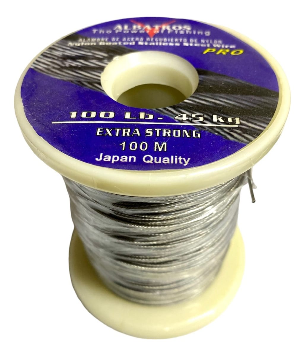 Leader De Acero Pesca Vaina Nylon 100 Lb 45 Kg X100 M Reforz