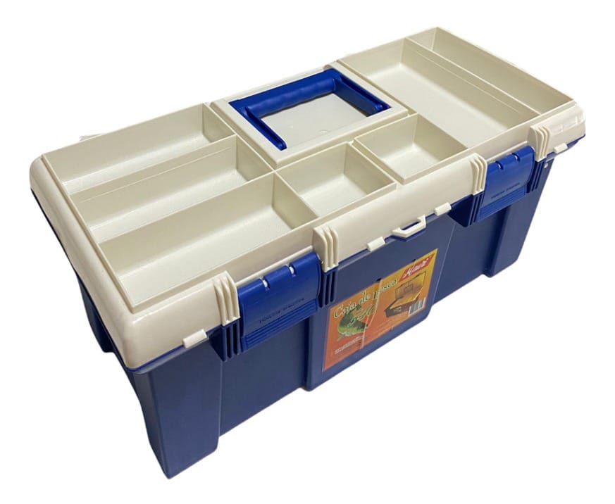 Caja Mauri Pesca Grande 54x25x25 Cm Dos 1/2 Bandejas Robusta