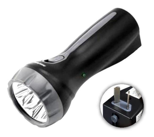 Linterna Led Recargable 5 Led Rayovac Enchufable Camping