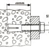Broca Anclaje Fischer De Impacto Fijacion X100 Un 5/16