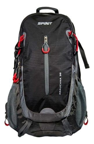 Mochila Spinit Araucana 35 Litros Camping Trekking Color Negro/gris
