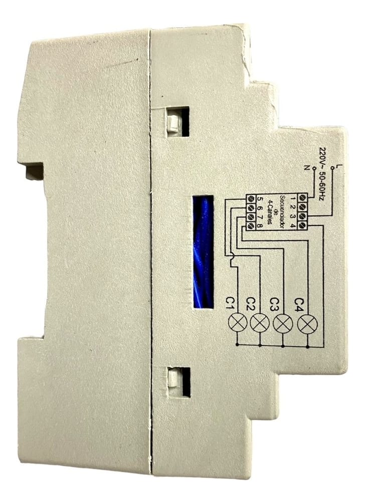 Secuenciador Temporizador Luminoso Rbc Sitel 4 Canales 2 Kw