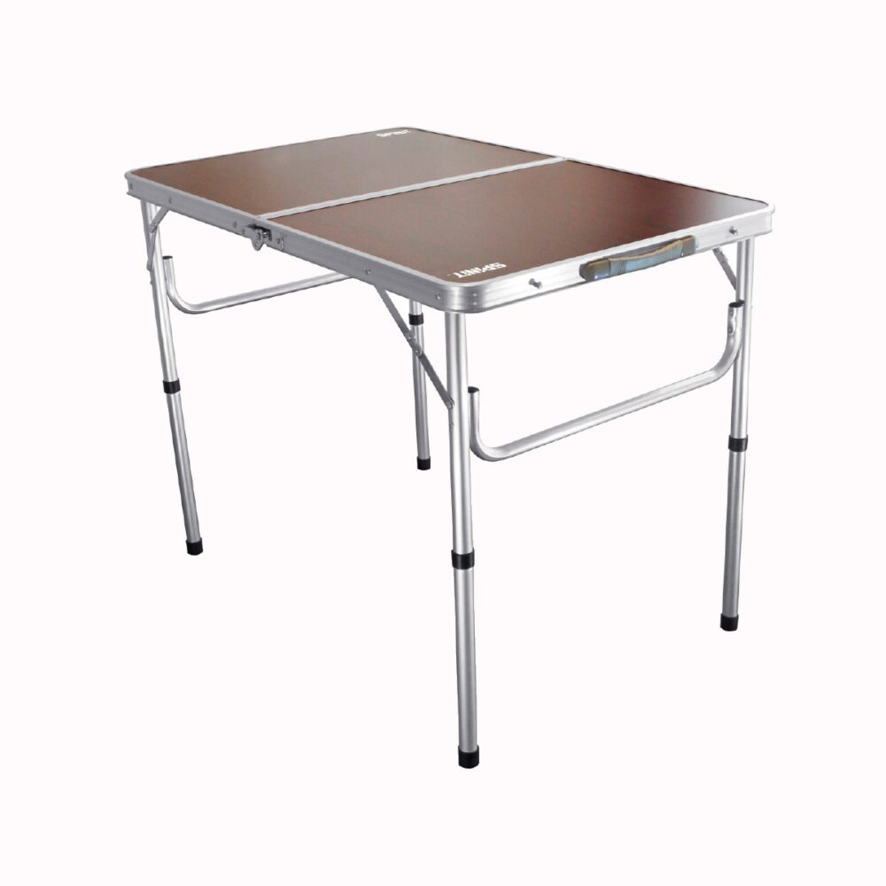Mesa Spinit Camping 90x60x70cm Aluminio Mdf Liviana Resiste