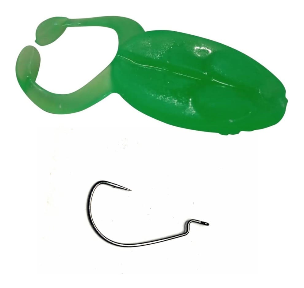 Señuelo Gozio Lure Soft Rana Paddle Goma Con Offset