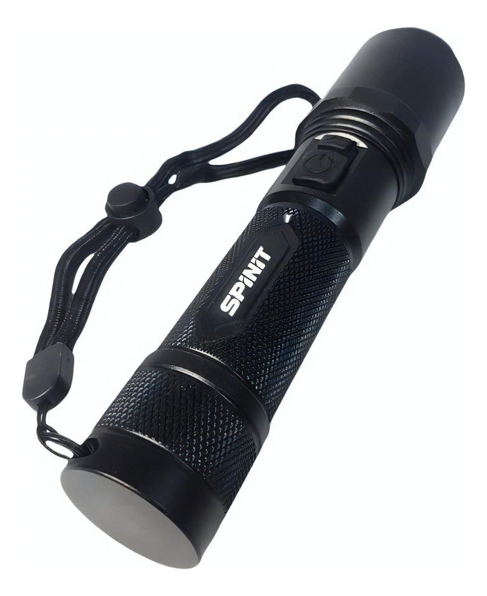 Linterna Spinit Pointmax 400r Duo Recargable Pila 400 Lumens Color De La Linterna Negro Color De La Luz Blanco