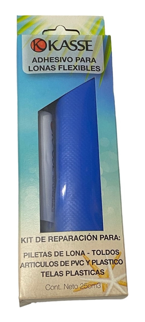 Kit De Reparación Pvc Parche Mas Adhesivo Lonas Flexibles