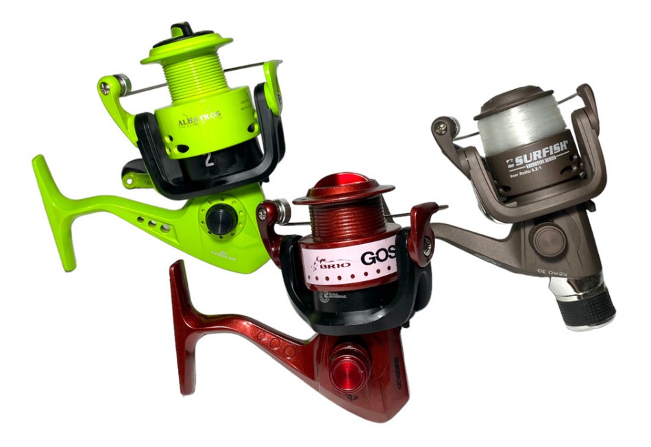 Reel Pesca Combo Kit X 3 Unidades Para Variada Y Pejerrey