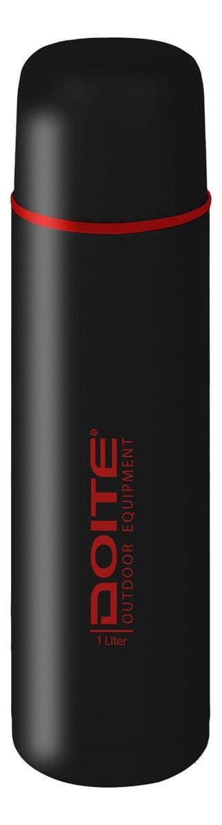 Termo Doite Max De Acero Inoxidable 1l Black Pico Ceba 24 Hs