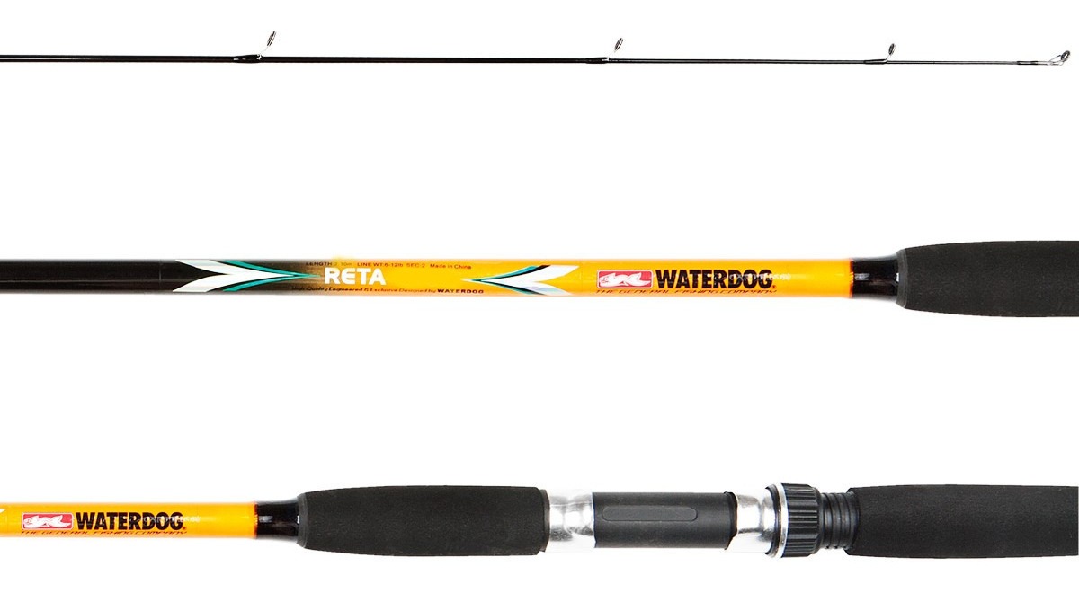 Caña Waterdog Reta 1,95m 2tr Liviana 10-40gr Fibra De Vidrio
