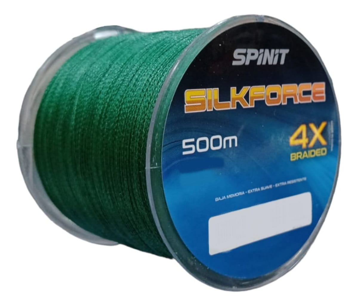 Bobina Multifilamento Spinit 4x 0,16 Mm 4 Hebras 20 Lb 500 Mts Color Verde Musgo