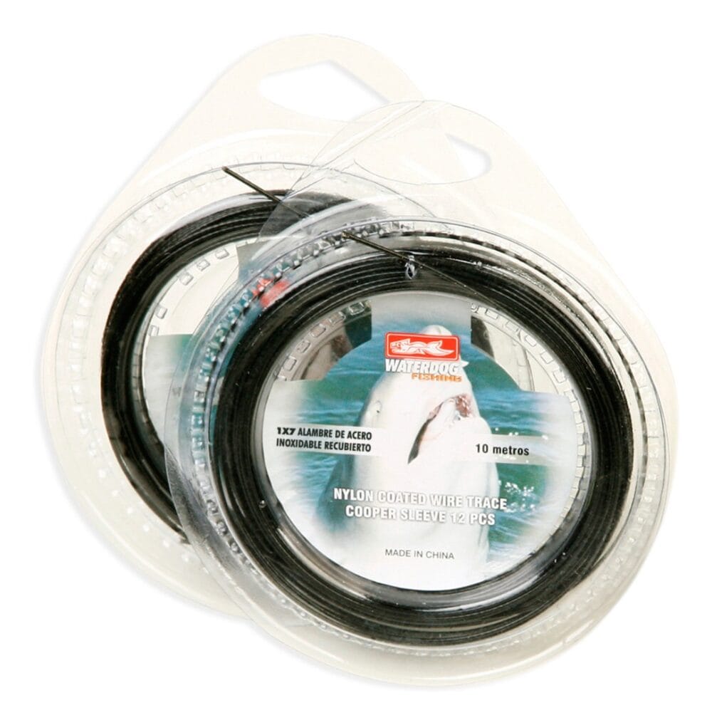 Leader De Acero Forrado Pesca 40 Libras X 10m Con Tubitos