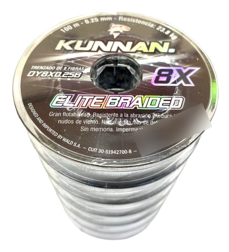Multifilamento Kunnan 0,25 Mm 23,8 Kg 8 Hebras Por 100 M