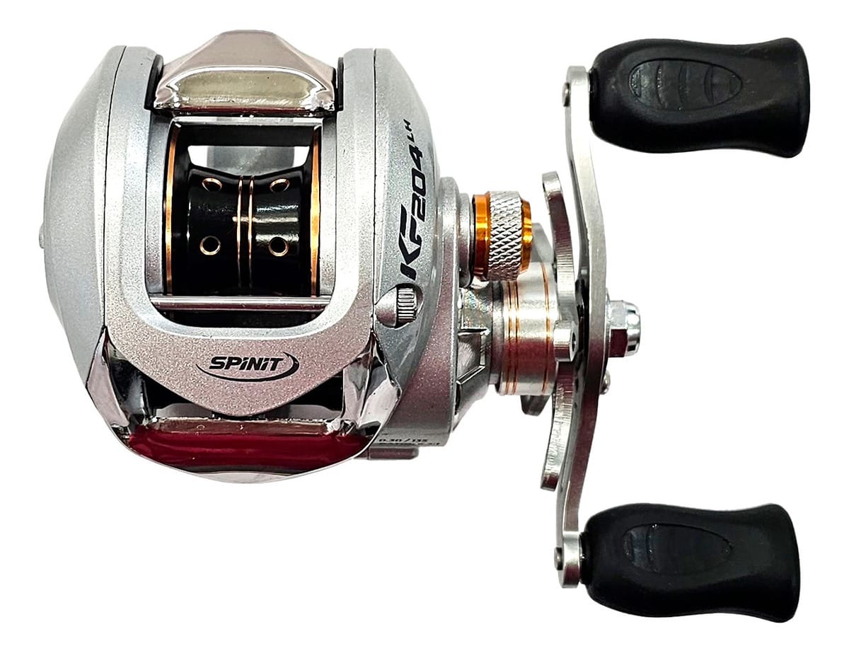 Reel Spinit Kf 204 Pesca Rotativo Bait Huevito Izquierdo Color Plateado
