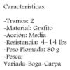 Caña Kunnan Ícaro 2,40m 2tr Liviana Grafito Im8 10-40gr