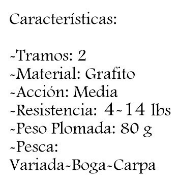 Caña Kunnan Ícaro 2,40m 2tr Liviana Grafito Im8 10-40gr