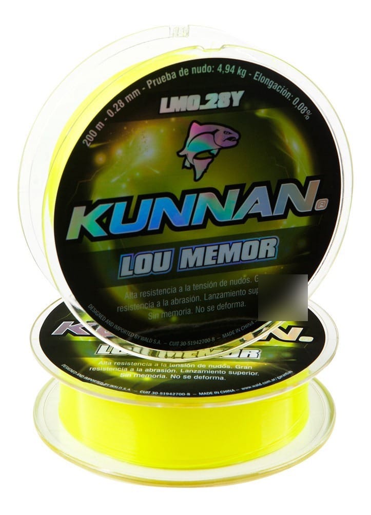 Nylon Kunnan 0,48 Mm Por 200 M Baja Memoria 10,92 Kg