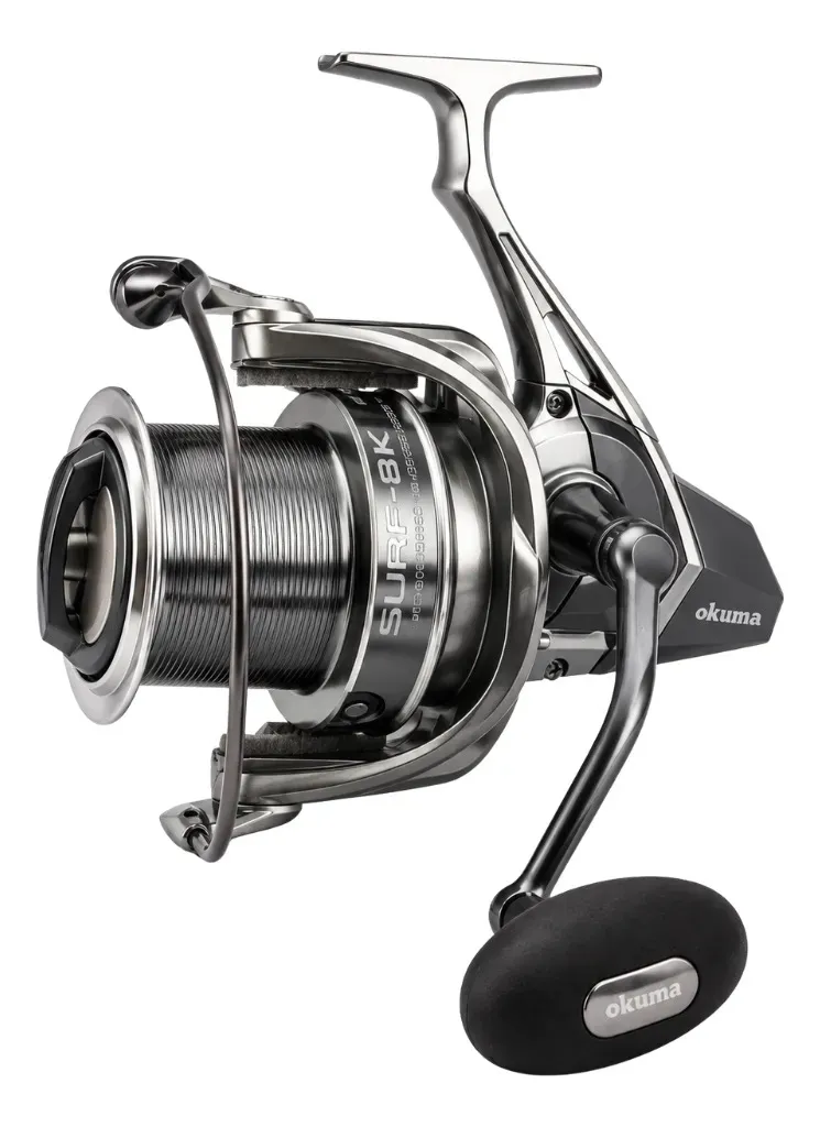 Reel Okuma Frontal Surf 8k 6 Rulemanes Carrete Aluminio 18kg Lanzamiento