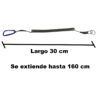 Cable Extensor Tech Reforzado 30 cm Con Mosqueton Y Anilla