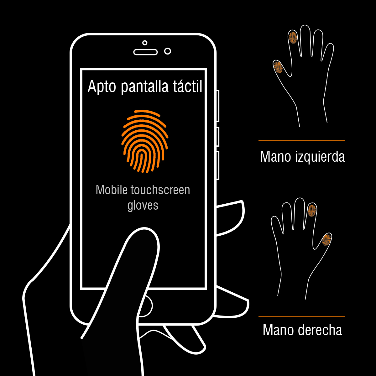 Guantes Primera Piel Térmicos Waterdog Para Pantalla Táctil