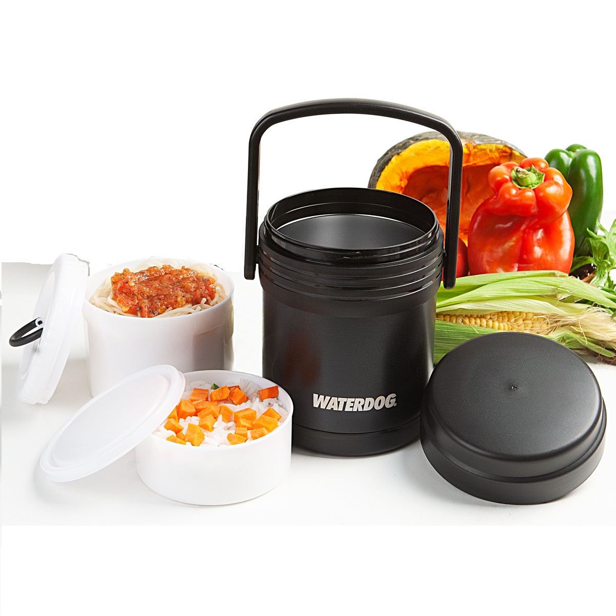 Lunchera Termica Waterdog Vianda 1200 Ml Con 2 Contenedores