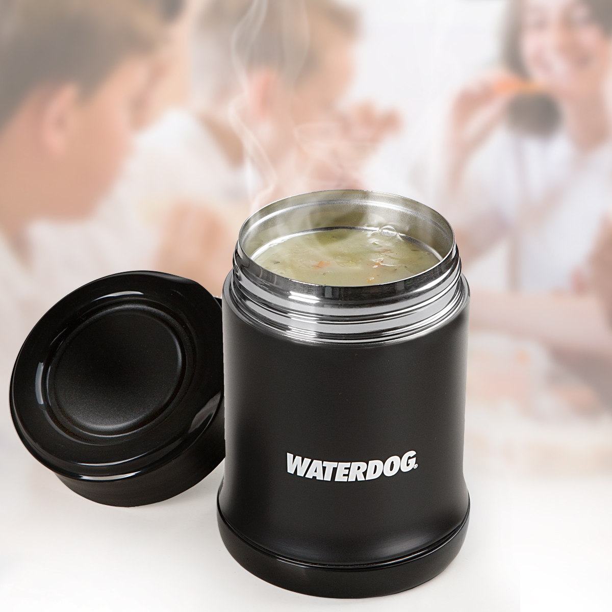 Lunchera Termica Waterdog Acero Inoxidable Negro 480 Cm3