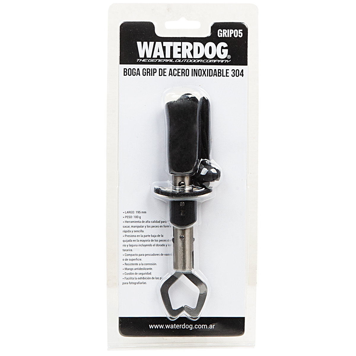 Pinza Bogagrip Waterdog Largo 195 mm Soporta Hasta 15 Kg Acero