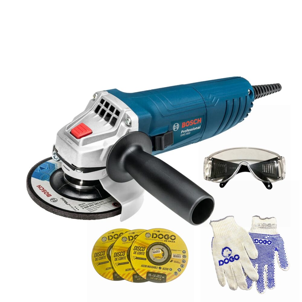 Amoladora Angular Bosch Gws 850 De 4 1/2  850w 220v + Accesorios