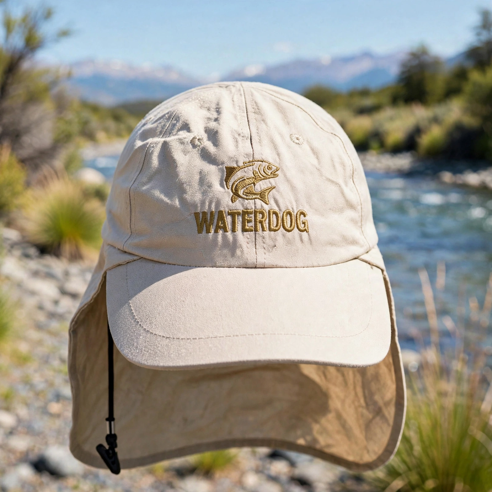 Gorro Waterdog Con Visera Y Cubrenuca Upf 30 Cordon Con Broche