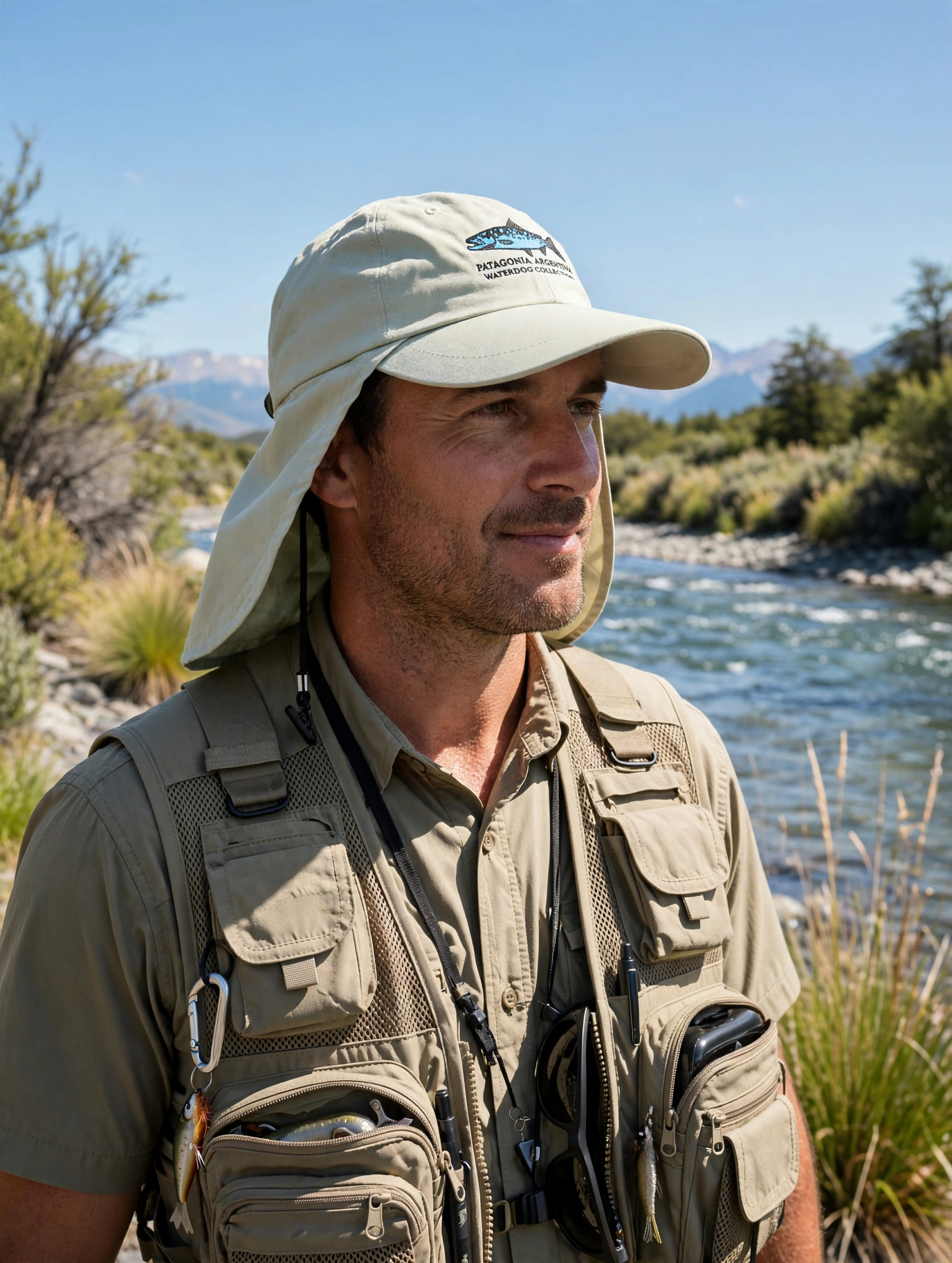 Gorro Waterdog Con Visera Y Cubrenuca Upf 30 Cordon Con Broche