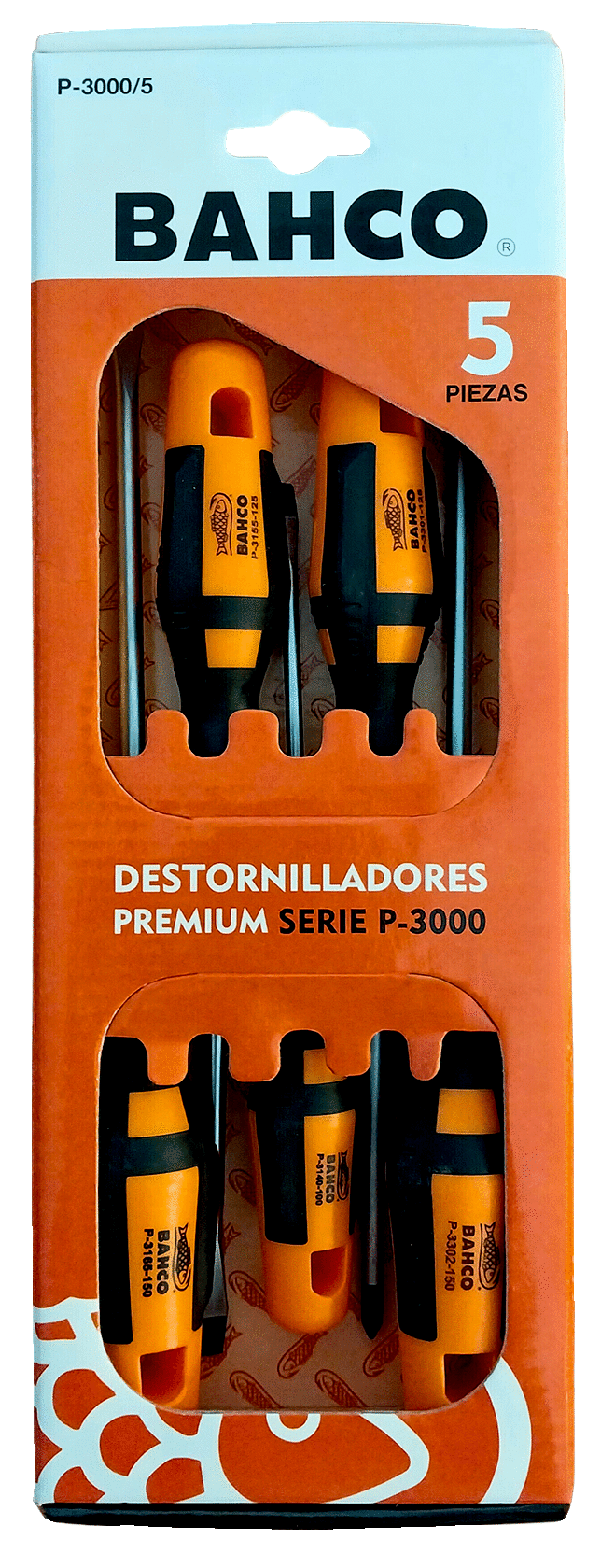 Kit Juego Destornilladores Bahco 5 Piezas Ergonómico Premium