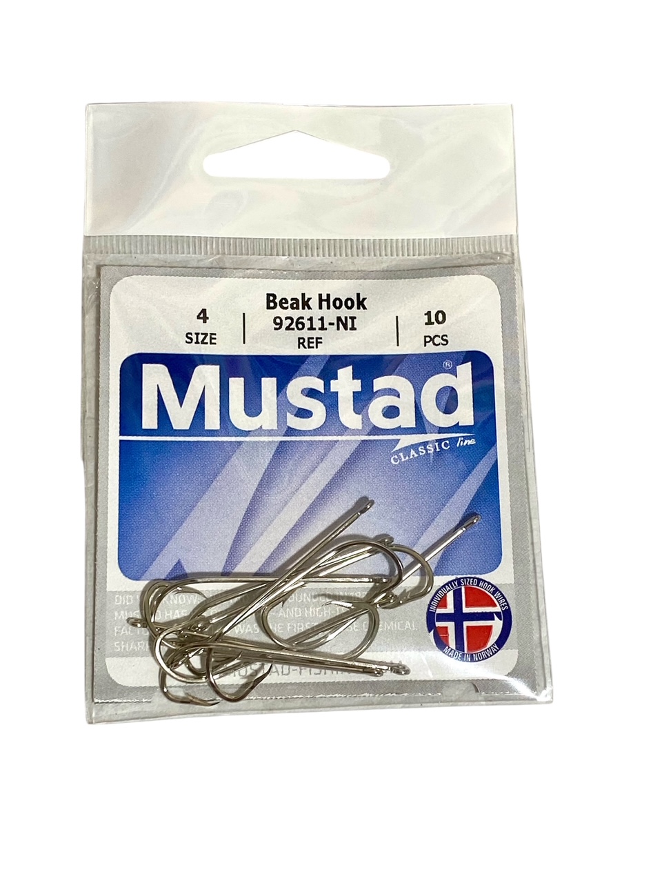 Anzuelo Mustad 92611 En Blister Varias Medidas Pata Larga Niquel
