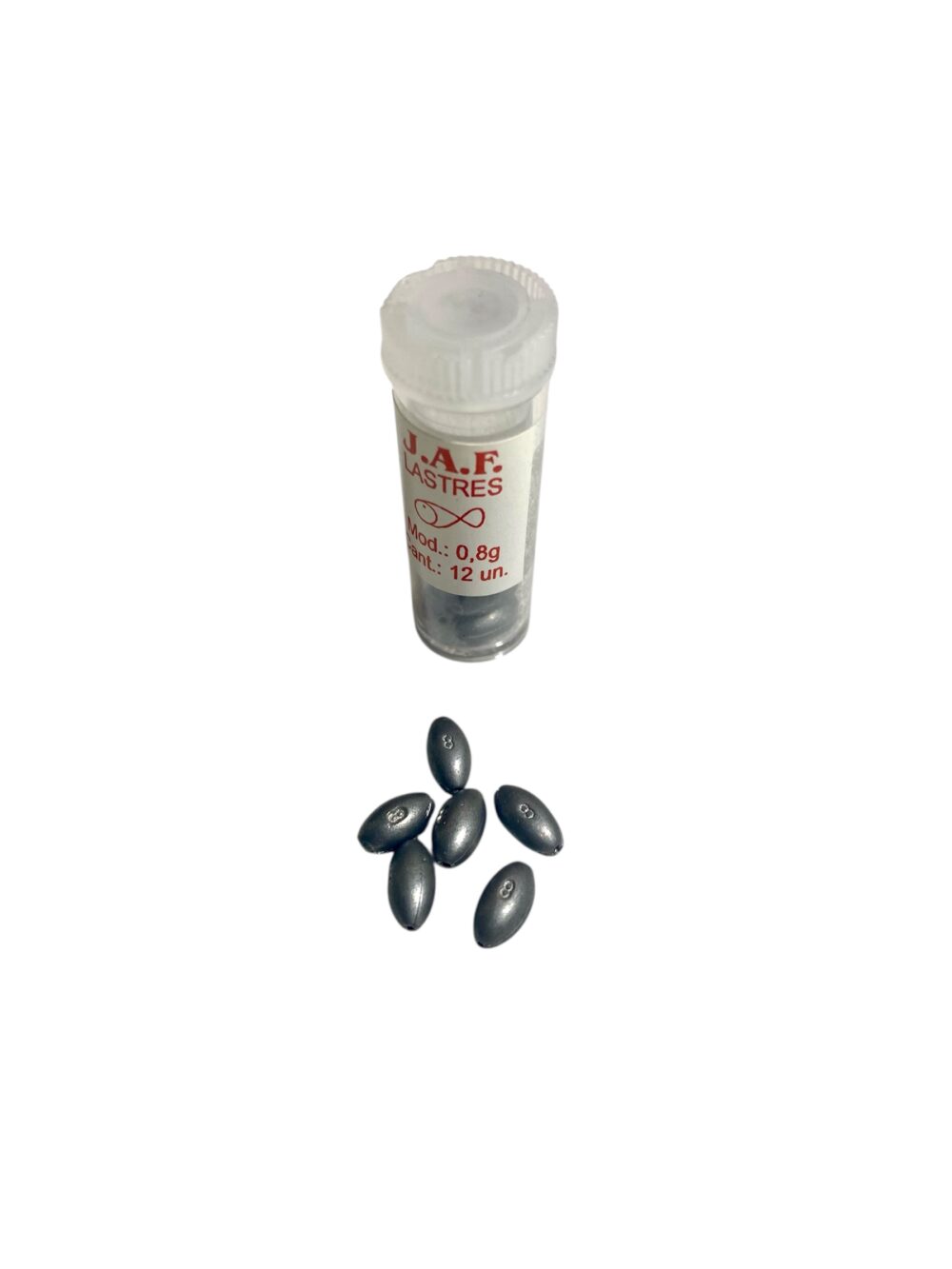 Plomo Lastre Pasante JAF 0,80 grs Blister Por 12 Unidades