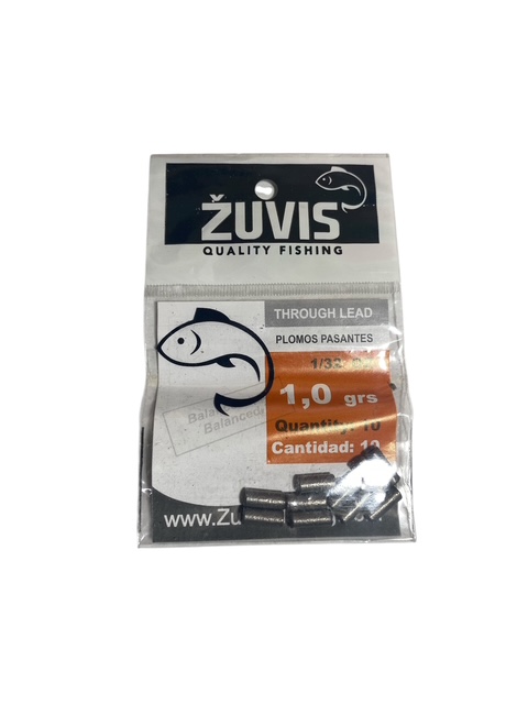 Plomo Lastre Pasante Zuvis 1 grs Blister Por 10 Unidades (copia)