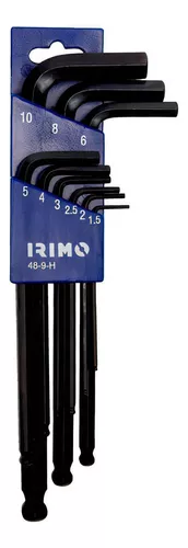 Set Juego Llaves Allen Metricas Irimo 9 Piezas Punta Larga