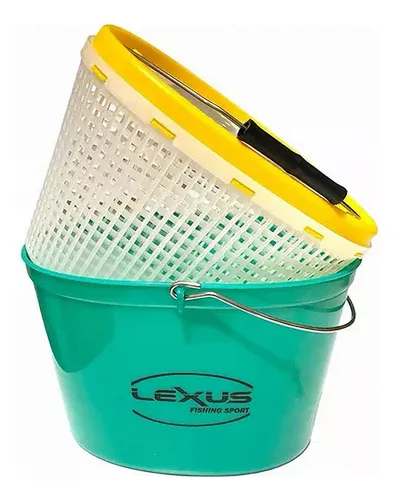 Balde Portacarnada Lexus 2 En 1 Pesca Mojarra Con Orificio