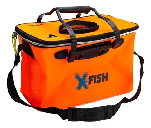Balde Pesca Plegable Xfish Grande Porta Carnada 40 Cm