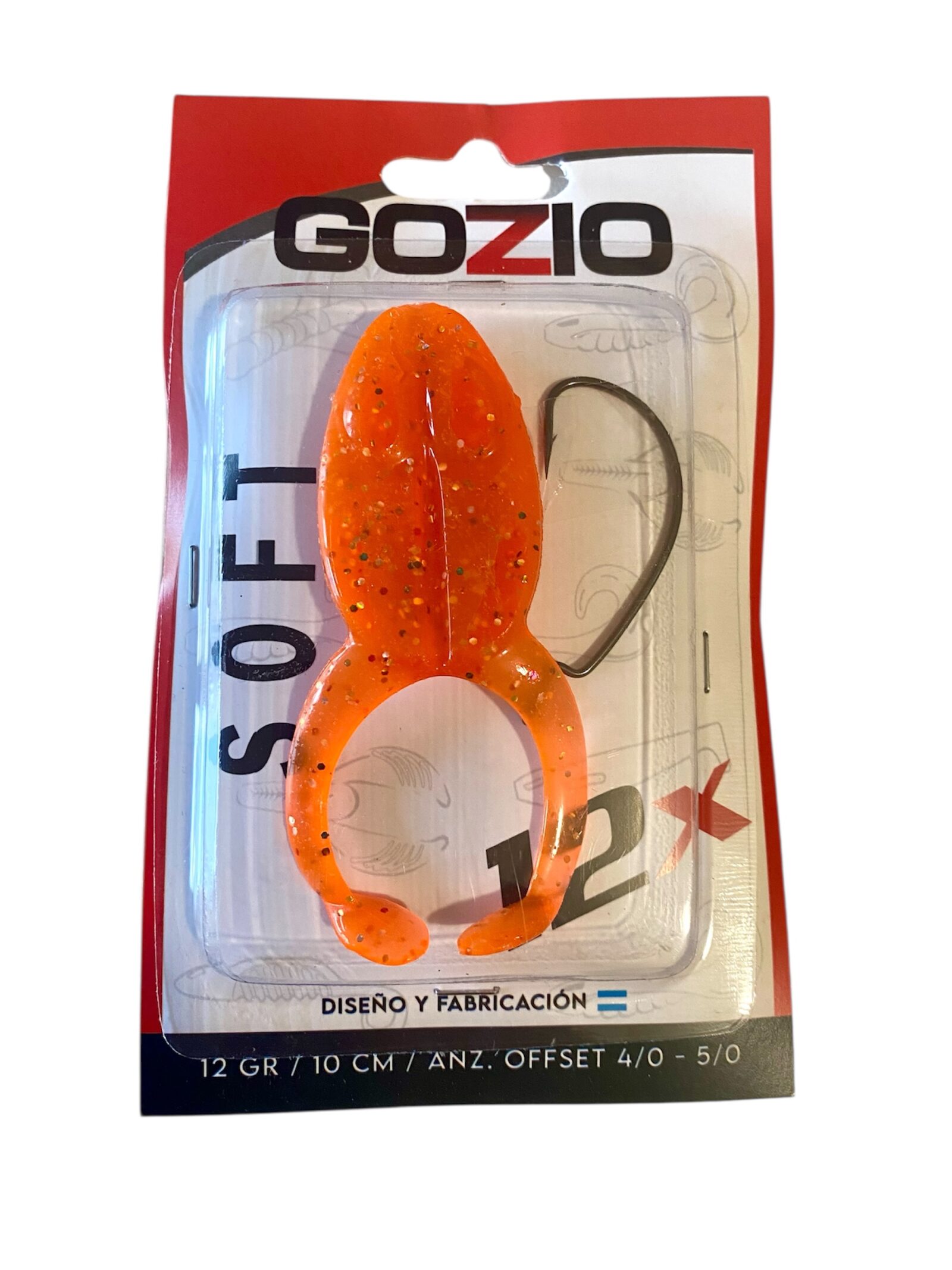 Señuelo Gozio Lure Soft Rana Paddle Goma Con Offset