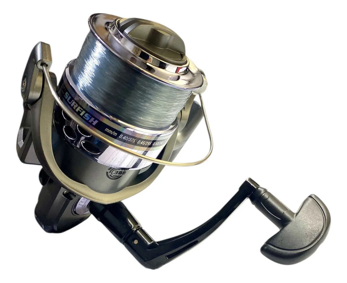 Reel Surfish Addicted 8000 3 Rulemanes Pesca De Costa Con Nylon
