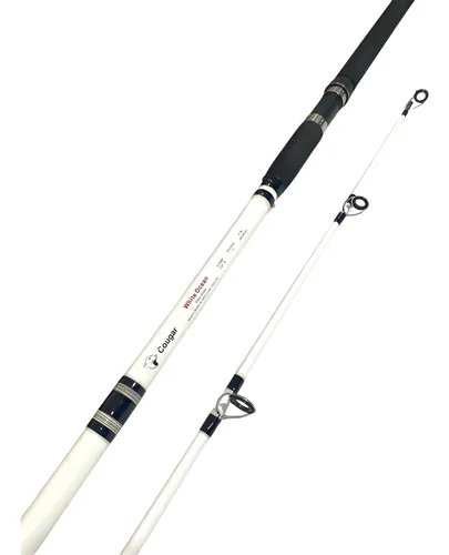 Caña Cougar White Ocean 3,65 M 2 Tramos 100-200g De Lance Fibra De Vidrio