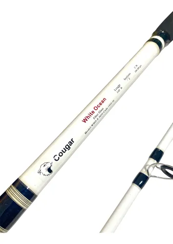 Caña Cougar White Ocean 3,65 M 2 Tramos 100-200g De Lance Fibra De Vidrio