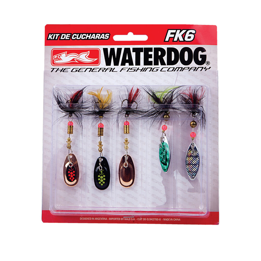 Cucharas Waterdog Pesca Giratorias Kit X 5 Unidades FK6
