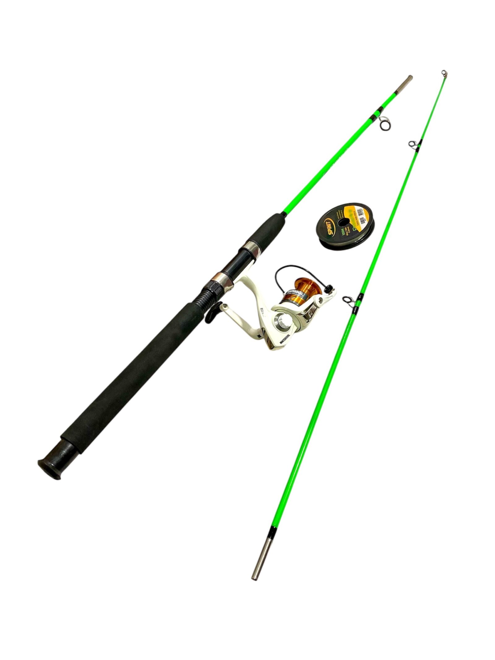 Combo Pesca Caña 1,80 m Masisa + Reel + Accesorios Para Pesca Variada