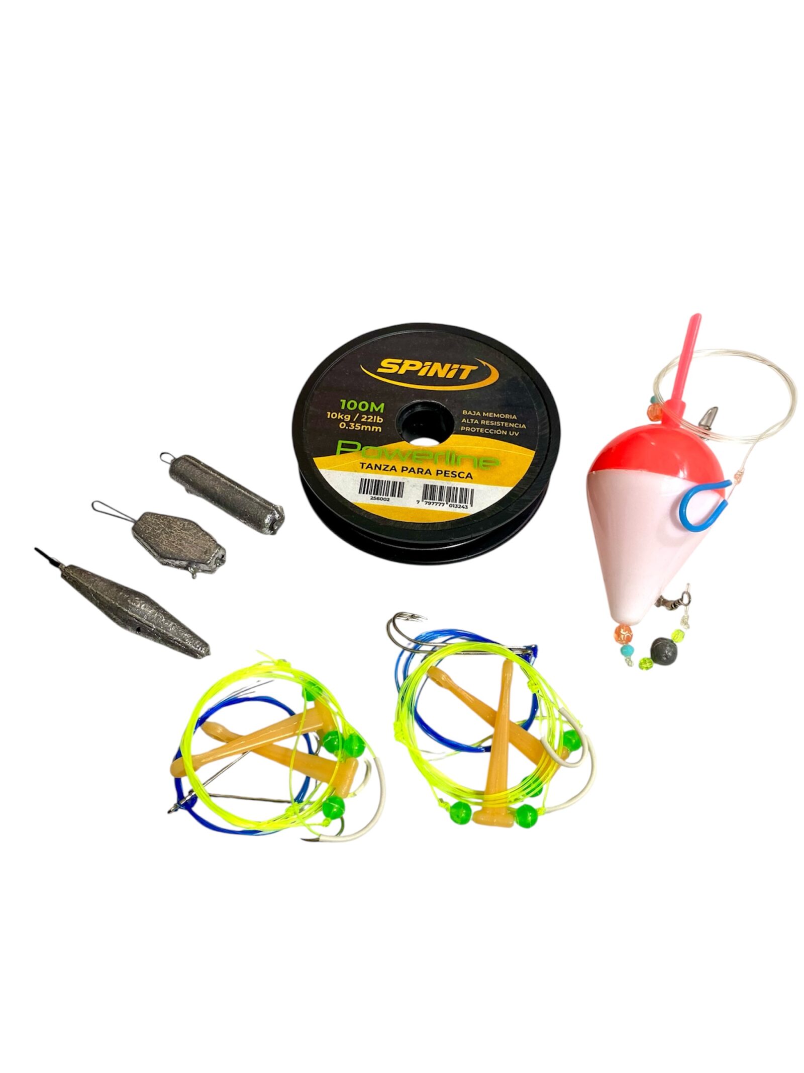Combo Pesca Caña 1,80 m Masisa + Reel + Accesorios Para Pesca Variada
