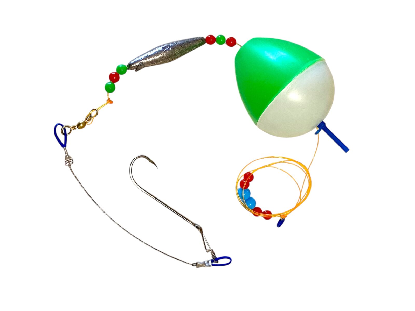 Linea Armada Con Boya Pera Plástica Con Leader y Anzuelo