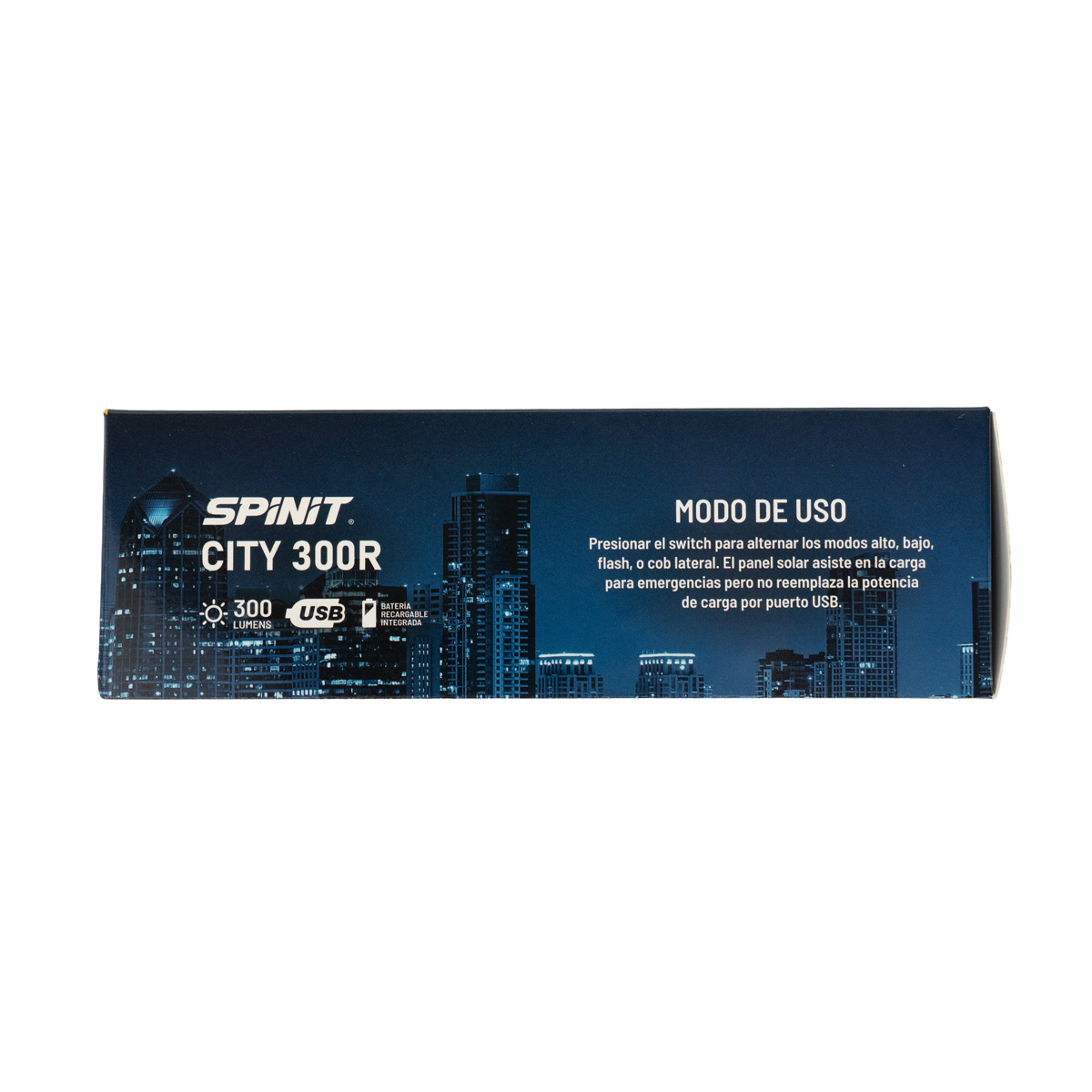 185075 LINTERNA SPINIT CITY 300R RECARGABLE-06 Linterna Led Spinit City 300 Lm Recargable Bateria Y Solar