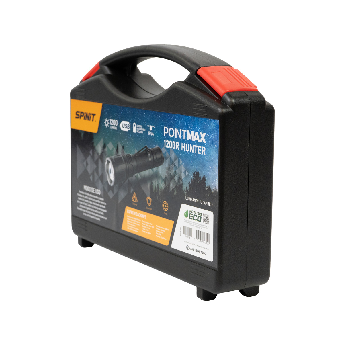 185078 LINTERNA SPINIT POINTMAX 1200R HUNTER-09 Linterna Spinit Pointmax 1200r Hunter Recargable Usb Alcanza a 300m 1200 lm