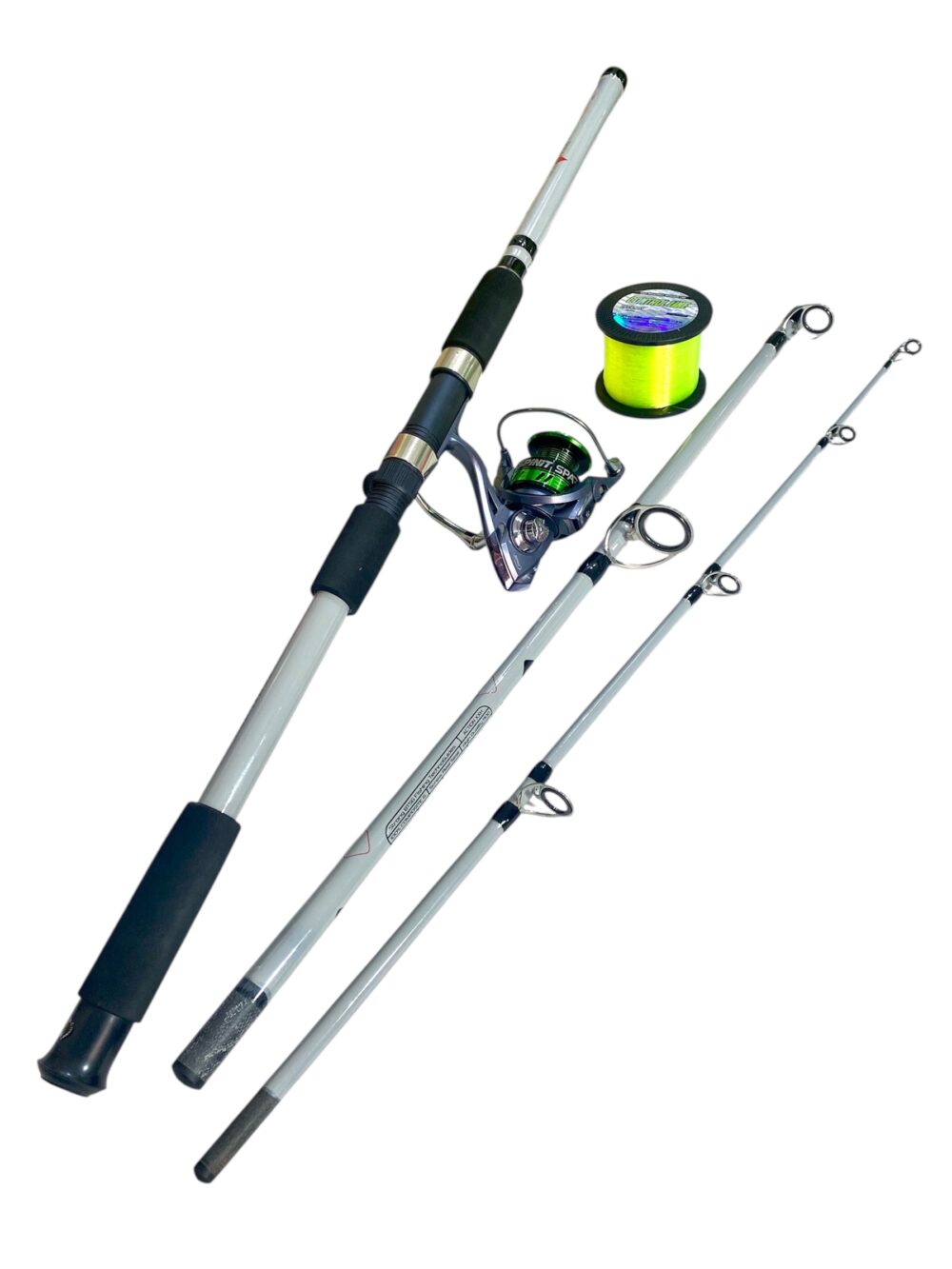 Combo de Pesca Variada Caña Albatros Génova + Reel Spinit Spartak + Bobina de Nylon