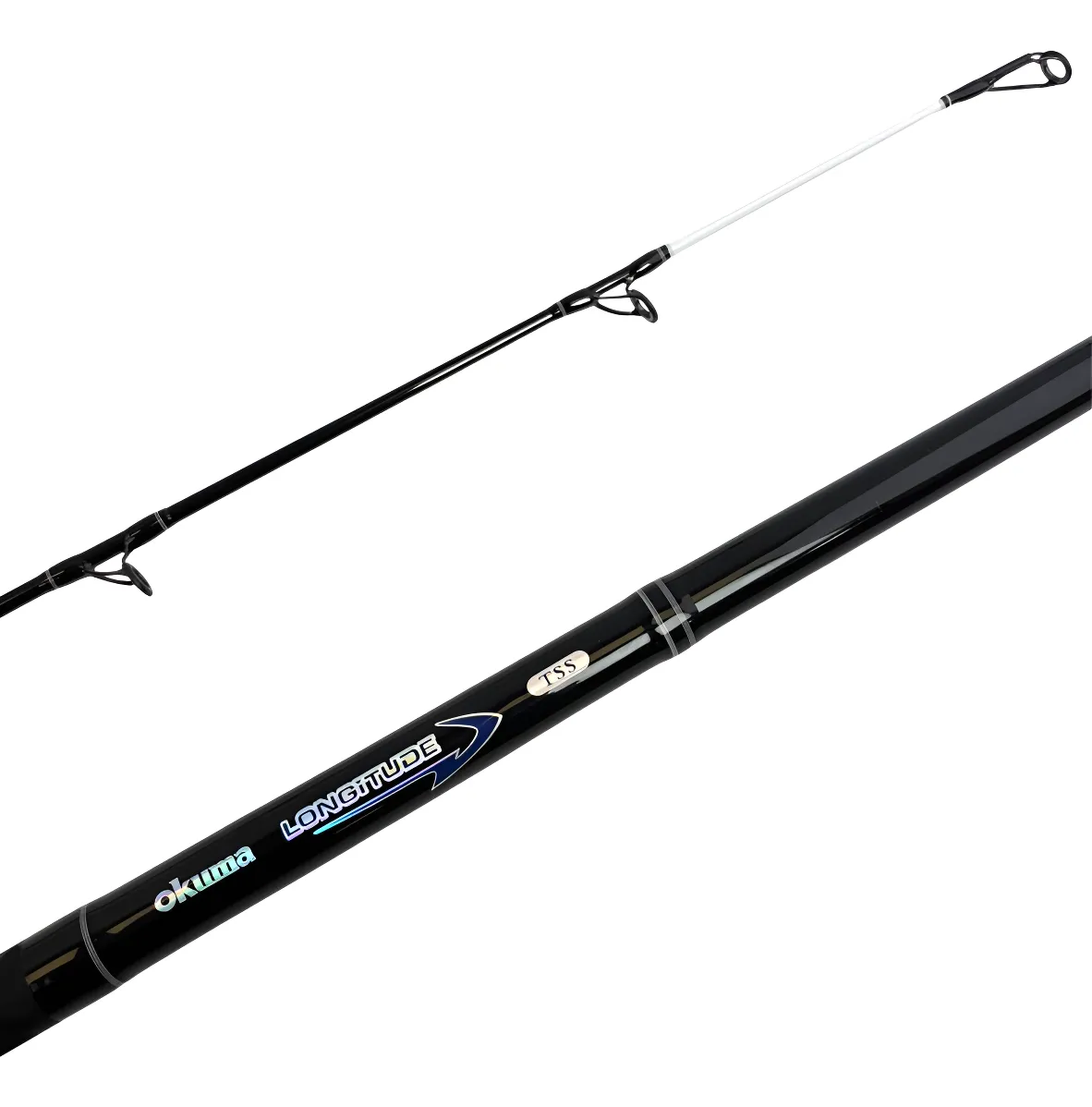 Caña Okuma Longitude Tss 3,90 m 2 Tramos Grafito 100-250g Para Rotativo