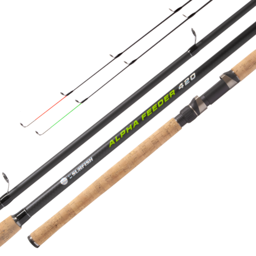 Caña Telescopica Surfish Alpha Feeder 4,20m 30-90g 3 Tramos Pejerrey 2 Punteras